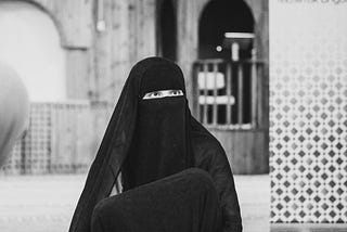 Woman dressed in burqa