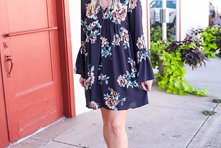 Pretty in Flowers Bell Sleeve