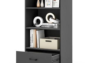 costway-4-tier-bookcase-48-display-bookshelf-storage-organizer-with-shelves-drawer-grey-1