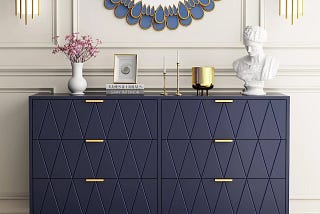 Sleek Storage 6 Drawer Dresser - Versatile Closet Island Option for Living Room or Bedroom | Image