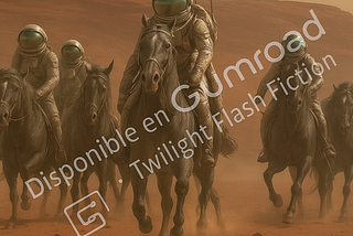 Mars Vastitas Borealis — Alien Horse Riders Digital Print — Vastitas Borealis de Marte — Impresión…