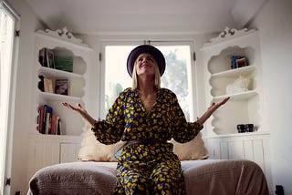 A woman receives a divine message from spirit
