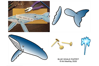 DISTANCE LEARNING — CREATE A BLUE WHALE PUPPET