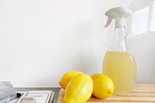 The acid in lemon makes it great for sanitising surfaces.