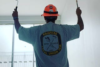 Pictured: ARC member Richard Meza on a worksite as a member of Painters Local Union 1036