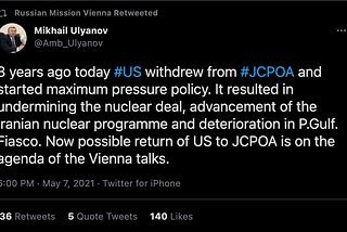 US Adversaries Align Their Messaging on JCPOA Negotiations