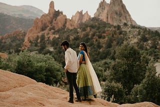 couple walking together outside