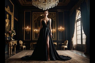 Black-Satin-Long-Dress-1