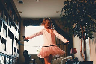 a child is seen dancing