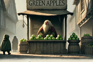Dwarf the Green Apple Merchant and the Time Keeper