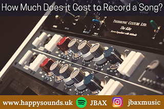 How Much Does it Cost to Record a Song?