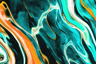 blue and white abstract painting