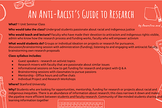 Our Journey to creating a Stanford Class: An Anti-Racist Guide to Research