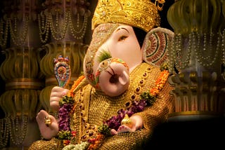 Lord Ganesha blessing his beloved devotees.