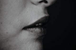 close up of a woman’s mouth