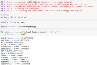 TF, IDF implementation