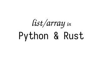 How variables are saved in Python and Rust. Side by Side 5: list/array