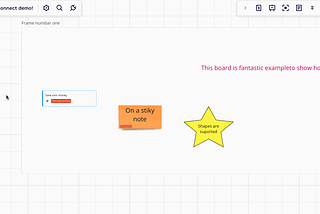 GIF demonstrating a Miro user using the SpellChecker app to identify and fix errors on different elements of a board.