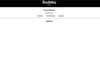 Save Game Option for Sudoku Puzzle in React.js