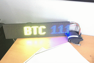 Cryptocurrency LED Ticker