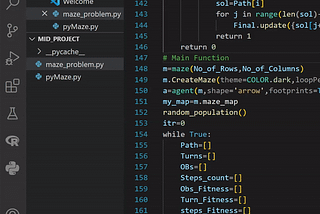 Maze Solution in python using Genetic Algorithm