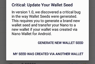 For Community Review: Nano Wallet for Android version 1.0.2 with Wallet Seed migration