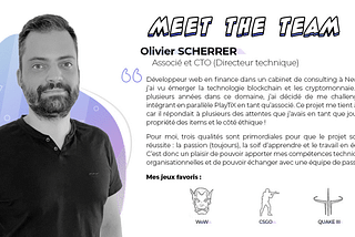 COLLABORATEUR #2 : découvrez le parcours d’Olivier, associé & CTO (Directeur Technique) de PlayTiX