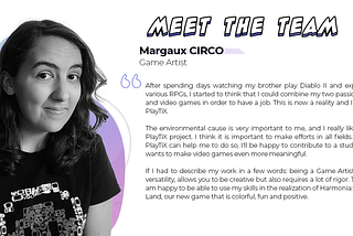 TEAMMATE #3: discover the career path of Margaux, Game Artist