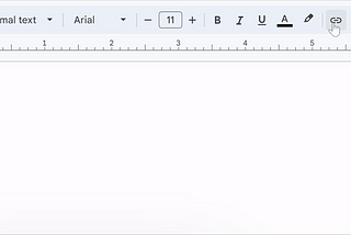 On a blank document in Google Doc, click the link icon on the toolbar at the top of the document. A popup appears with two input fields. We type Amazon in the first field for the URL’s text, and paste the URL into the second field. Finally, click Apply button that doesn’t have solid background color.