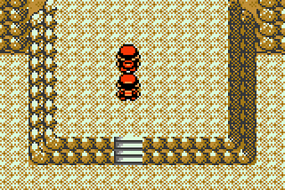 The player starts a fight against Pokémon Trainer RED at the top of Mount Silver in Pokémon Silver/Gold versions