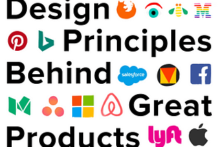 Design Principles Behind Great Products