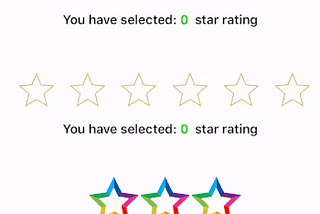 React native customized star rating with animation