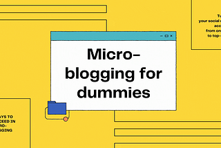 Microblogging For Dummies