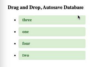 Drag and Drop, Autosave Position on Database
