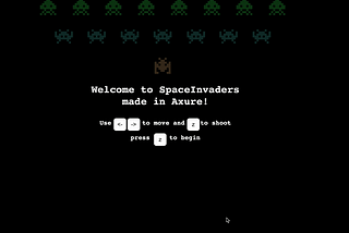 Making a game in Axure: Space Invaders