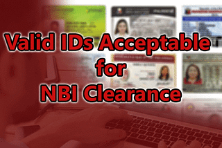 valid id acceptable for nbi clearance