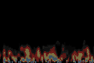 Python Curses Based ASCII Art Fire Animation