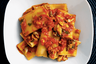 Paccheri allo Sgombro; or, ‘Mate, Aren’t You a Vegetarian?’