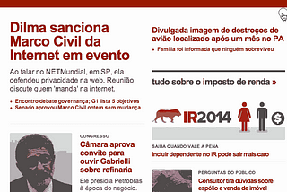 Os problemas de design do novo padrão de navegação da Globo.com