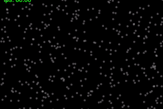 Particle system animation example.