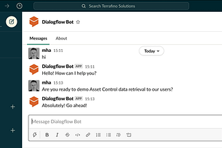 A chatbot for Asset Control