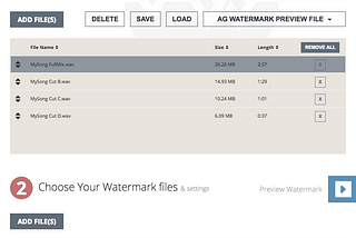 AG Audio Watermark Generator V.2