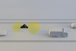 How AI interacts with a motorcycle driver to keep him as safe as possible