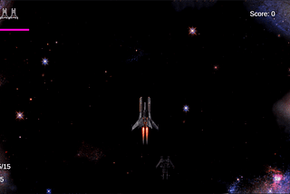 Showing staged gameplay of the enemy shooting missiles and teleporting.