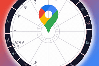 Google Maps icon on a natal chart