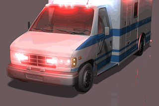 ambulance with flashing lights