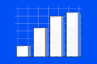 A graphic of moving bar graphs that represent data visualization