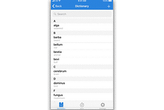 First try… word learner app prototyping