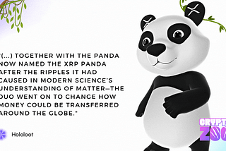 Hololoot’s CryptoZoo: The XRP Panda 🐼