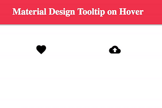 Material Design Tooltip with CSS & HTML